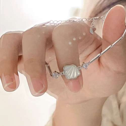 s925纯银一贝子气质手链女款