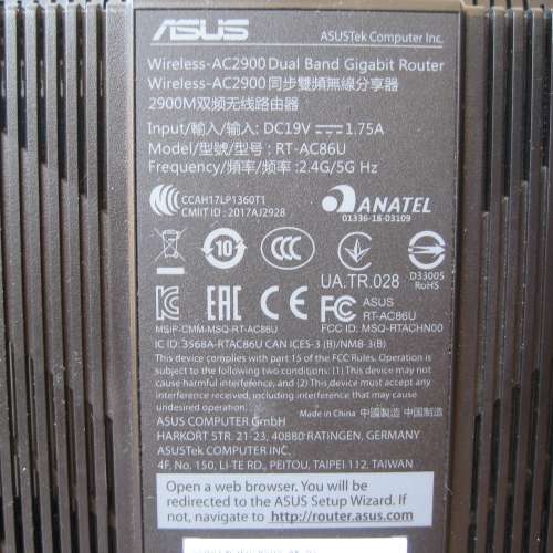 Asus RT-AC86u  AC2900雙頻無線路由器