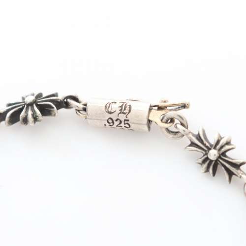 克羅心 Chrome Hearts Tiny E 十字花銀手鍊