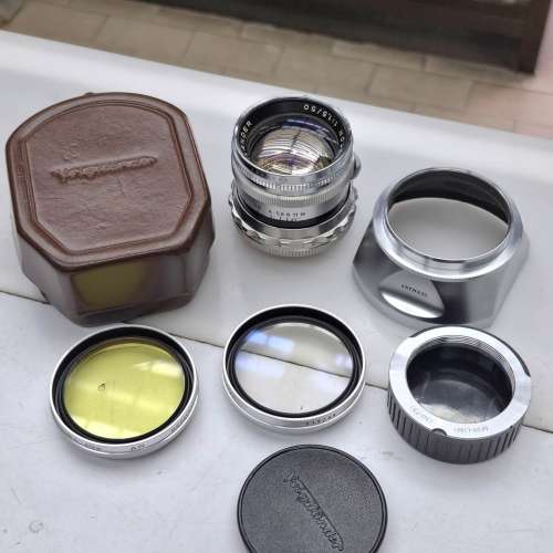VOIGTLANDER NOKTON 50MM F1.5 + UV + YELLOW + HOOD + LTM MOUNT + M MOUNT