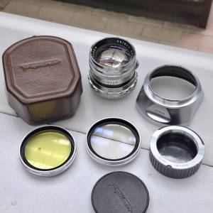 VOIGTLANDER NOKTON 50MM F1.5 + UV + YELLOW + HOOD + LTM MOUNT + M MOUNT