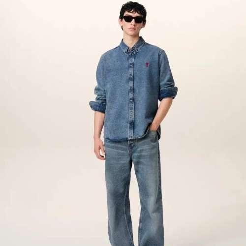 全新AMI PARIS牛仔恤衫外套