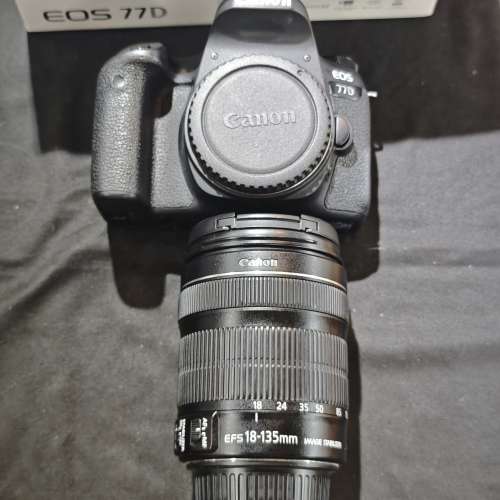 canon 77D 佳能 77D + 18-135 IS STM 18mm 135mm 18 135 EFS 90%new  機 行貨有盒冇...
