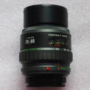 Pentax 28-80mm f3.5-4.5 Pentax-F Zoom (8 elements, 8 groups) K MOUNT MF/AF