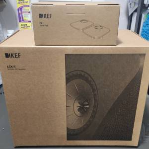 KEF LSX II 無線 HiFi 揚聲器(最新棉白色)+ KEF P1 Desk Pad(銀色)+Gotham 85025 升...