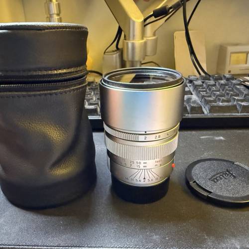 Leica Summicron 90 2 Pre A E55 鏡頭 銀色純銅 後期Leica標方字版本