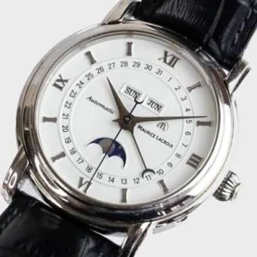 Vintage Maurice Lacroix Automatic Moon-phase Watch W/Transparent Back ( 透視厎 )