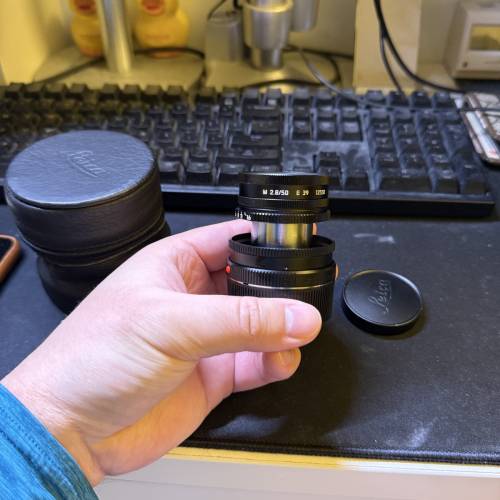 徠卡 Leica elmar 50 2.8 復刻版鏡頭 伸縮鏡頭 黑色