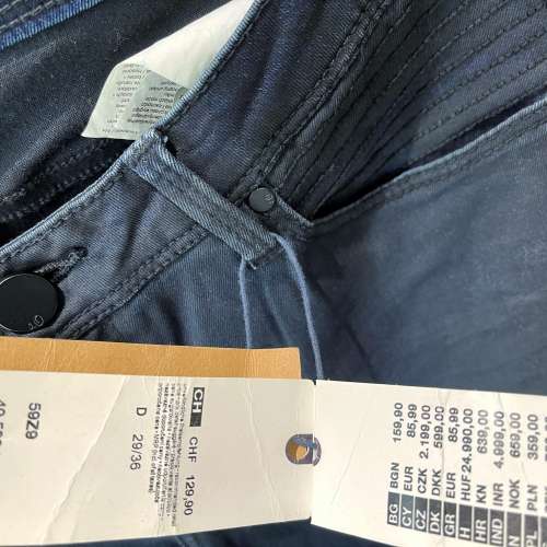 100%全新 歐陸潮牌 S.Oliver Biker Jeans 男裝修身牛仔褲 深藍色 S碼 Smart Casual