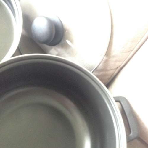 Non Stick Frying Pan Pot Lid 24cm 3pc Set Made in TaiWan NEW 易潔鑊套裝