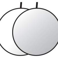 全新圓形可收摺銀白反光板110cm