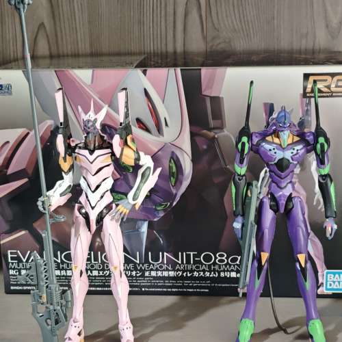 RG 8號機&alpha; (已砌) + 初號機 figure ( 新世紀福音戰士 Neon Genesis Evangelion )