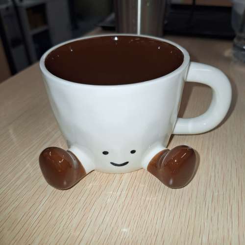 ame style ceramic cup with underglaze painting supe