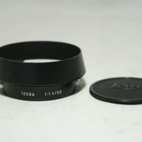 Leica 12586 Hood + Hood cap + thin E43 UV filter for Summilux 50mm f1.4 E43 43mm