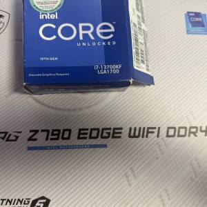 MSI MAG Z790 EDGE WIFI DDR4 主機板 + Intel i7-13700KF