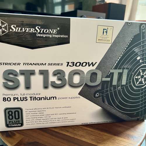 SilverStone 1300W full modular 全模組化電源供應器 80PLUS Titanium ST1300-Ti