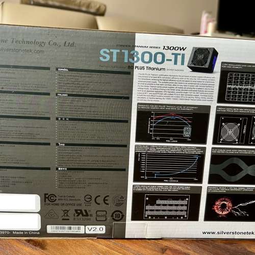 SilverStone 1300W full modular 全模組化電源供應器 80PLUS Titanium ST1300-Ti
