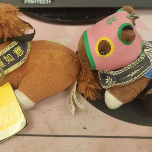 賽馬造型毛絨公仔鑰匙扣