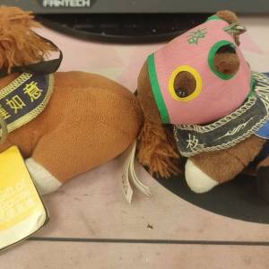 賽馬造型毛絨公仔鑰匙扣