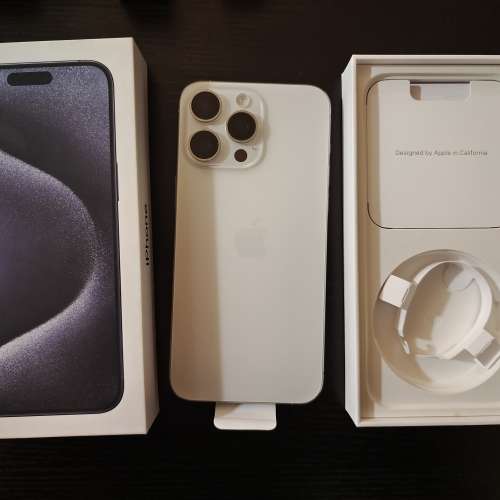 極新,香港行貨,白色iphone 15 pro max 512gb openline 5G