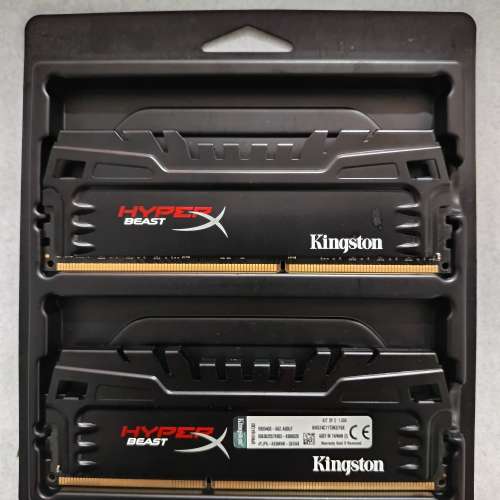 (盒裝罕有高頻DDR3) Kingston HyperX DDR3 2400 16G (8G x 2)