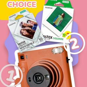 INSTAXCAMERA -Fujifilm 富士Instax Square SQ1 即影即有相機 (赤陶橙色)✨ 新春魔...
