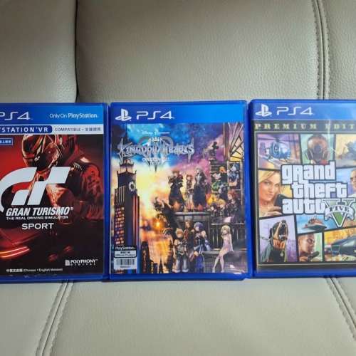 新浄PS4 GT Gran Turismo Sport Kingdom hearts 3 GTA 5 每盒$80 正版碟保證玩 沙田...