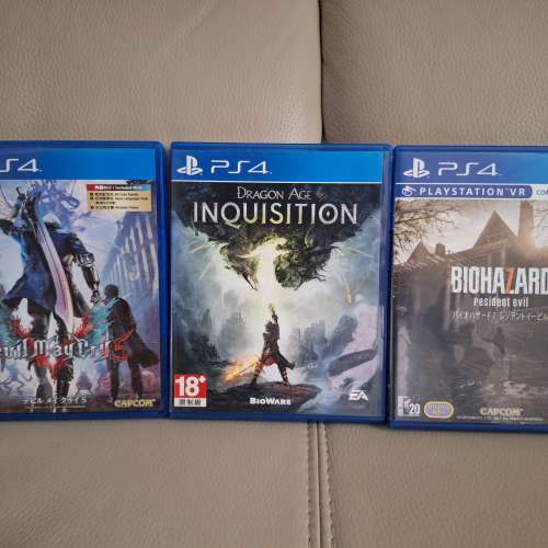 新淨PS4 Devil May Cry 5 80元 Biohazard 7 90元 Dragon Age Inquisition 100元 正...