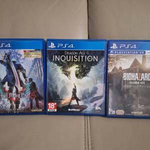 新淨PS4 Devil May Cry 5 80元 Biohazard 7 90元 Dragon Age Inquisition 100元 正...