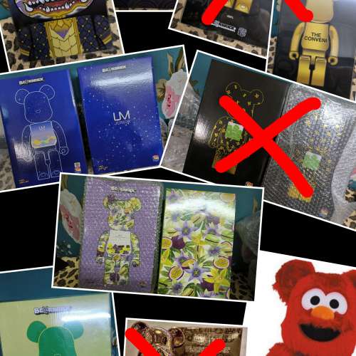 退坑 Bearbrick Macau UM,The First Baby,LA,青蘋果，遊戲王，Elmo，藤原浩，泰國神...