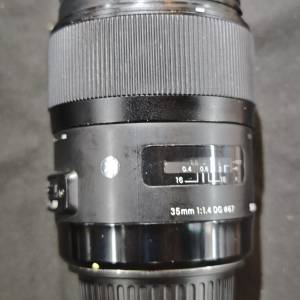 sigma 35/1.4 ART 適馬 35mm 35 FOR canon 佳能 EF  功能正常 70%new 鏡片有花 冇成...