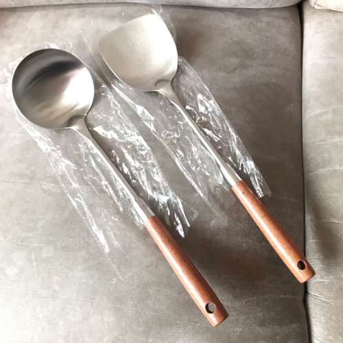 🍴Stainless Steel Spatula + Ladle NEW 全新 不鏽鋼 鑊鏟 + 湯勺 🍴