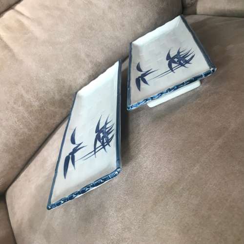 🍽  MITSUKOSHI Plate Rectangle Sushi Tray USED 壽司碟 兩件套 🍣