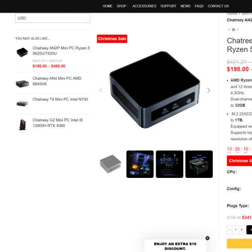 Chatreey AN2P Mini PC Ryzen 5 5625U