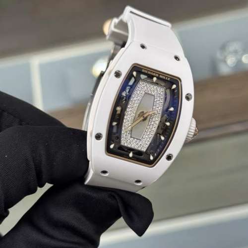 限量版理查米爾07-01白陶瓷貝母女士腕錶 尖沙咀面交