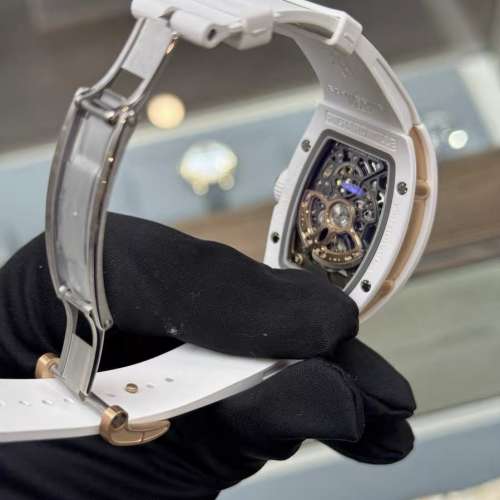 限量版理查米爾07-01白陶瓷貝母女士腕錶 尖沙咀面交