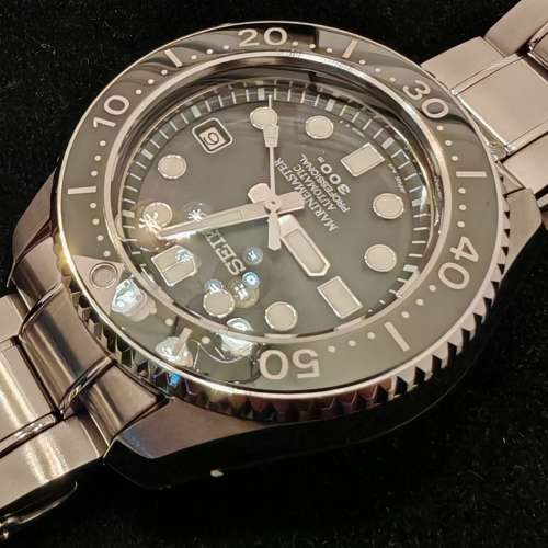 已停產SEIKO SBDX017 黑色大MM MarineMaster