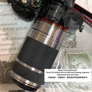 Repair Cost Checking For Sony E 55-210mm F4.5-6.3 OSS Lens Cleaning