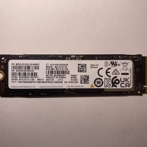 Samsung PM9A1 512GB m.2 nvme PCIE 4.0 SSD