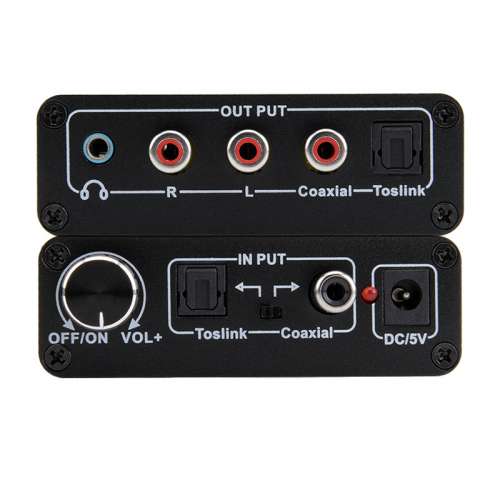 DAC 數碼/模擬音頻轉換器 高清HDTV適用 光纖轉3.5mm/RCA輸出