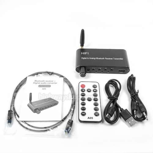 4 IN 1 藍牙5.1發射接收 + 光纖解碼轉換器 MP3播放器