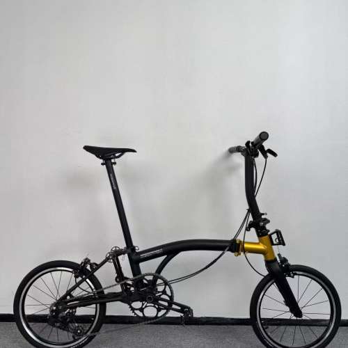 2026 最新黑金色, 黑灰色 ACEOFFIX C5 全原裝5速黑色碳前叉鋁合金折叠車 送前後蛙燈...