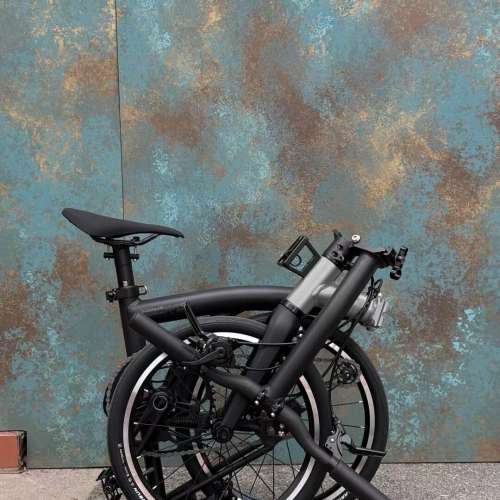 2026 最新黑金色, 黑灰色 ACEOFFIX C5 全原裝5速黑色碳前叉鋁合金折叠車 送前後蛙燈...