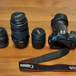 200D ii body + 18-55, 10-18, 24/2.8 IS, 70-300