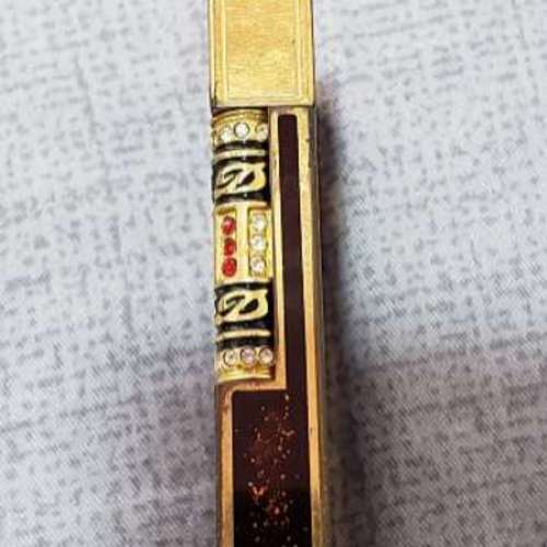 原裝都彭S.T.Dupont 大黑金沙大機加鑽石刷 打火機收藏品