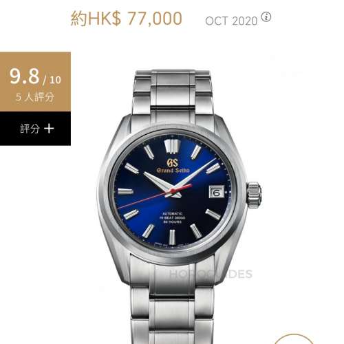 荀價平售💙超靚籃面💙金字Grand Seiko 60週年款SLGH003限量1000隻，2021年表，超新...
