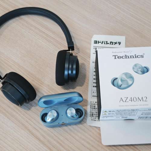 95%新 Technics EAH-AZ40M2 藍色 Mark II 水貨日版 LDAC + Edifier Doo Ace 花再 藍...