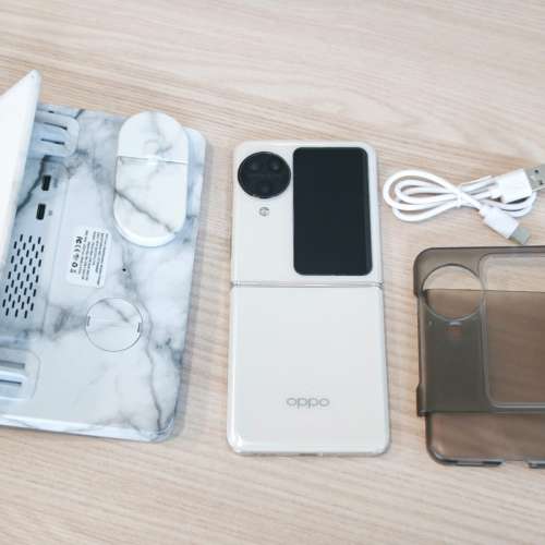 90%新 Oppo Find N3 Flip 12+256GB 白色 摺機 Hasselblad鏡頭 屏幕有線 N3Flip 三鏡頭