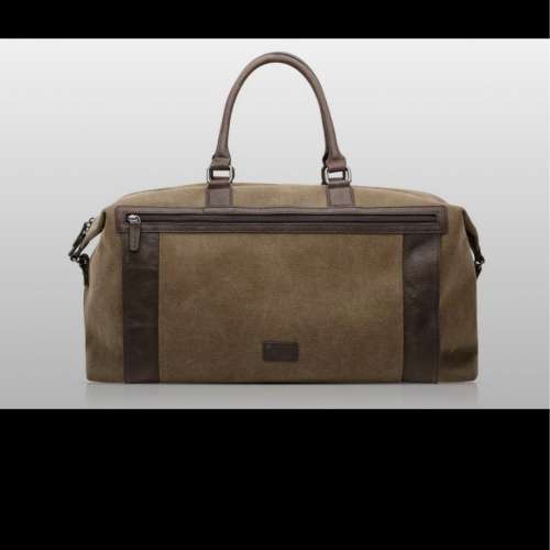 全新 - CARNABY HILL - DETOUR Brown Nylon Leather Shoulder Handle Big Travel Bag