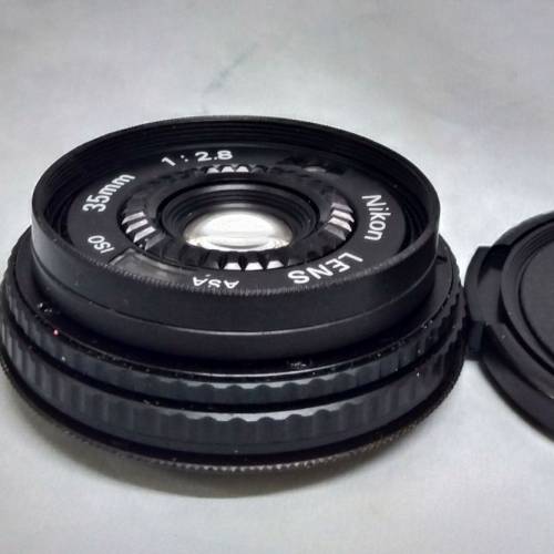 Nikon 35mm F2.8(拆自有稱 'Pikaichi' Nikon L35AF菲林機)已加M42螺絲牙(方便配合對...